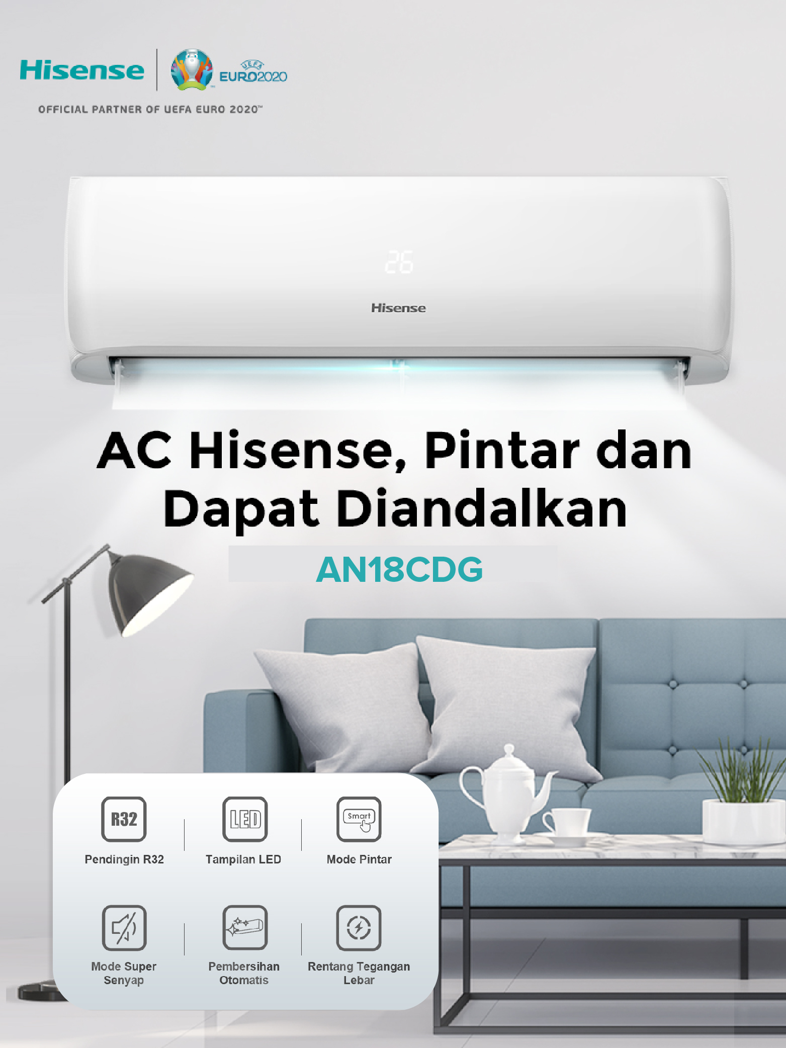 Ac Split 2pk An18cdg Hisense 3133